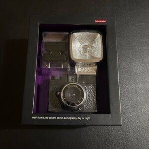 Lomography Diana F+ Mini Petite Noire 35mm Film Camera w/ Flash, Special Edition